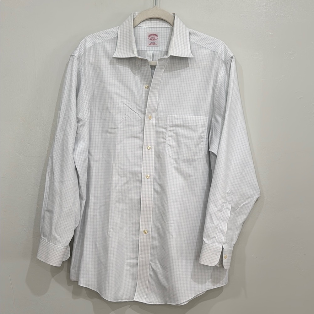 Brooks Brothers Regular Fit Cotton White Men's Long-Sleeve Buttondown